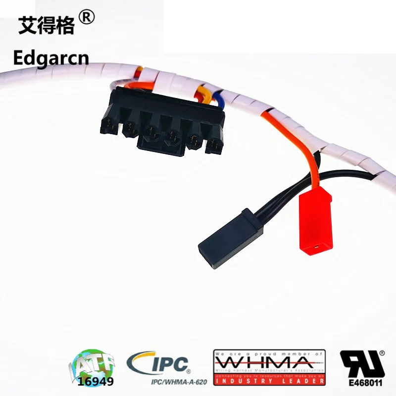 1.25mm 2.54mm Pitch Molex Connector to Tyco Connector Wire Harness