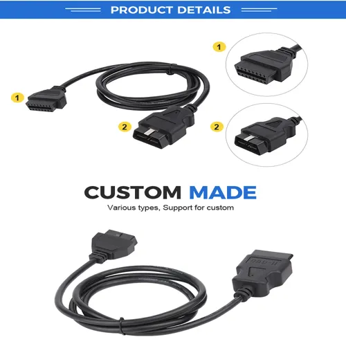 16-Pin Male Thread to Molex 6p, OBD2 Car Separator Y Cable with New Ford Connector