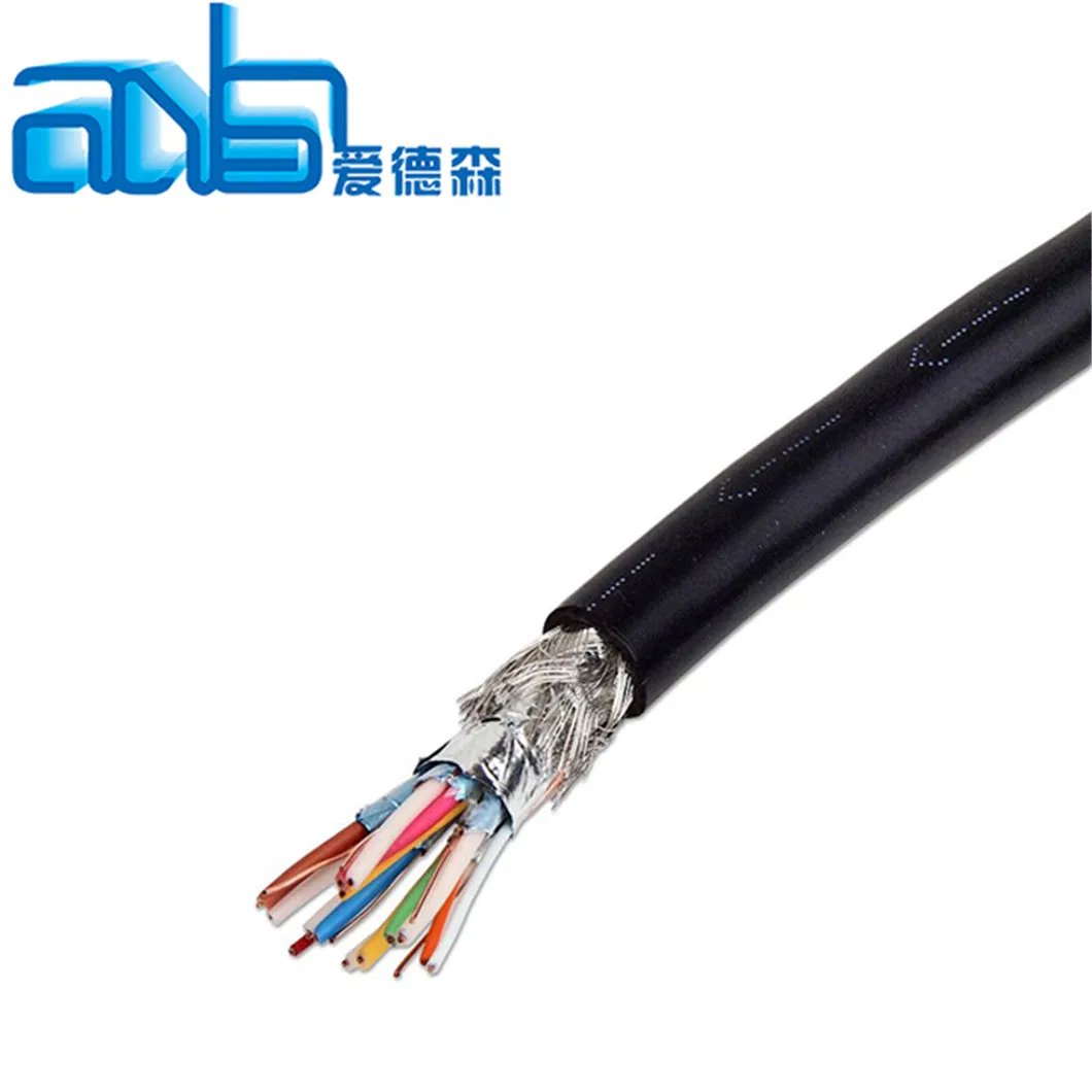 25FT 50FT 100FT 20/22/24/26AWG Soft PVC Sheath Double Shielded Signal Control Wire Flexible Awm 2464 Cable VW 1 80 Degrees 300V