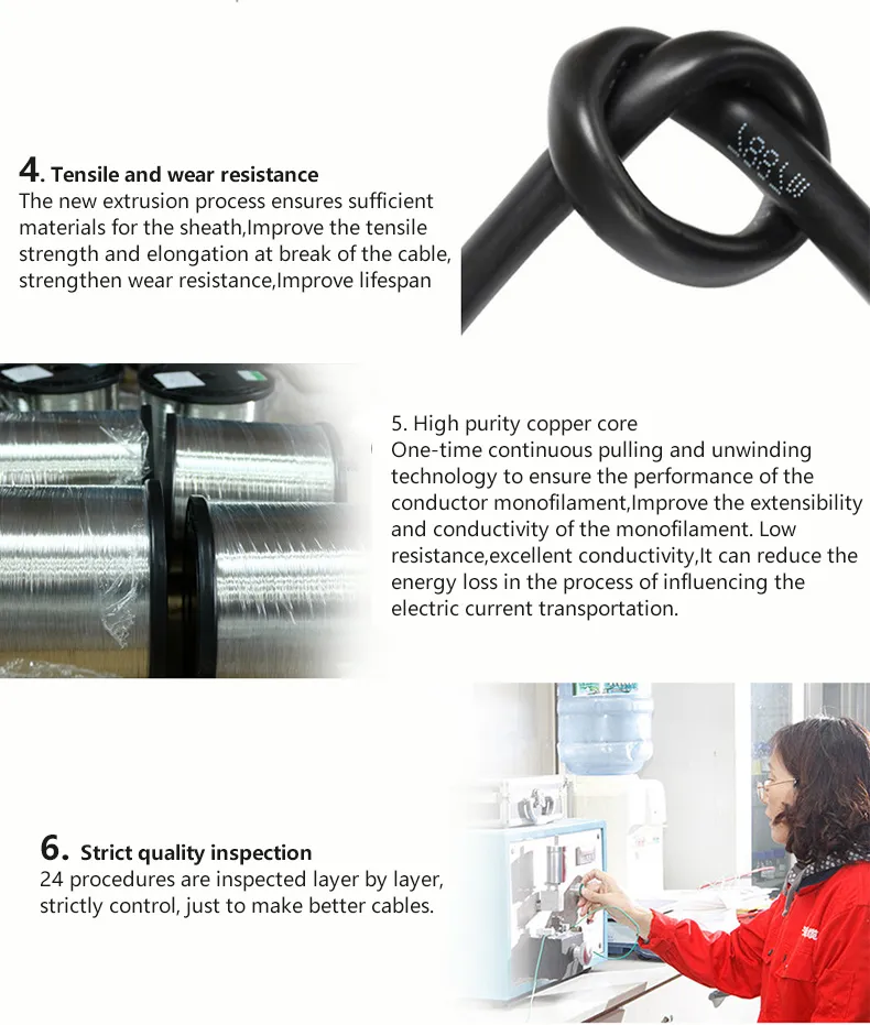 26AWG 28AWG UL2725 Black PVC Insulated 4 Core Shielded Cable