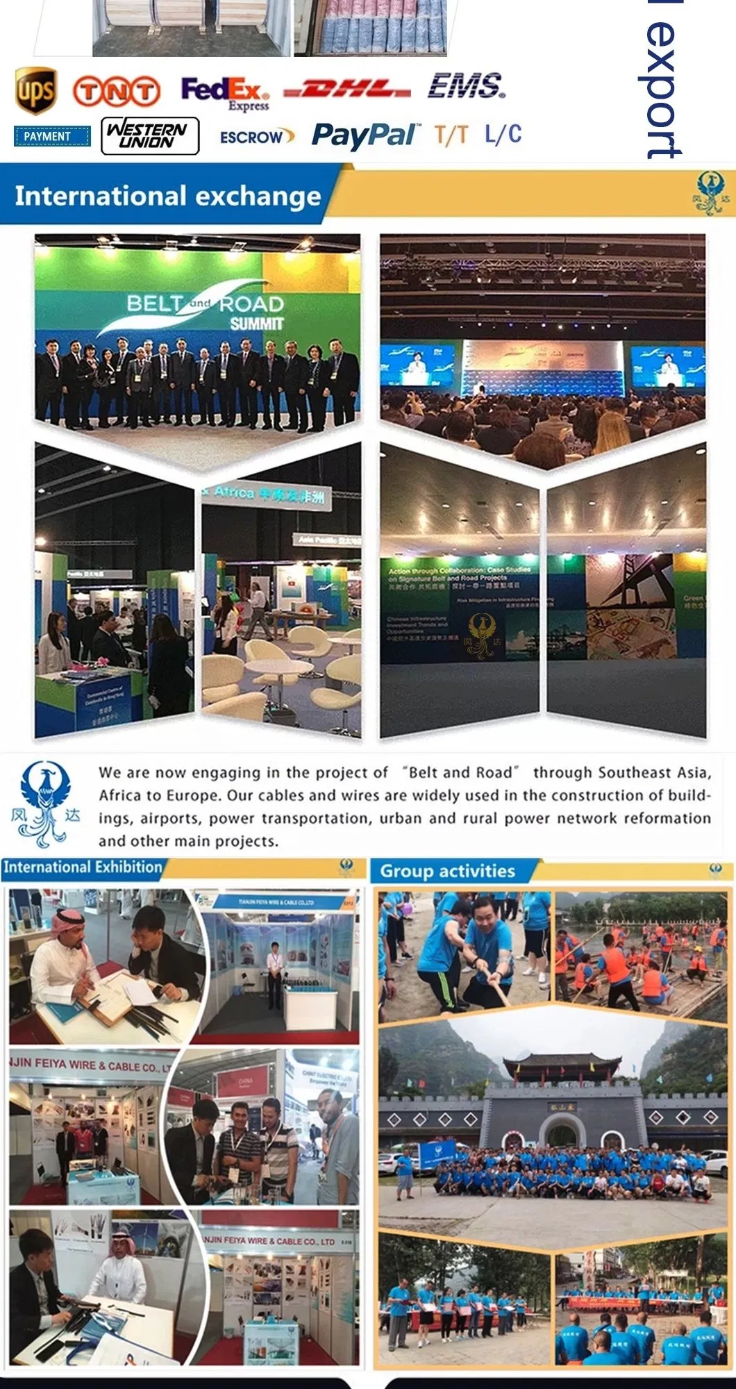 300/500V 10mm2 - 125mm2 Thhn Wire PVC Insulated Flexible Electrical Wire and Cable