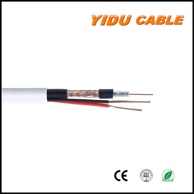 305m Rg59 Rg58 RG6 with Power CCTV Camera Rg59 2c Siamese Coaxial Communication Cable Rg59 2DC 1000FT Black White 2*0.75mm/0.5mm2 3/4/2 in One Cable