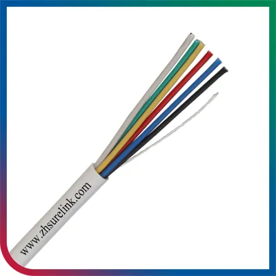 6 Cores PVC Jacket Security System Unshield Security Cable Alarm Cable