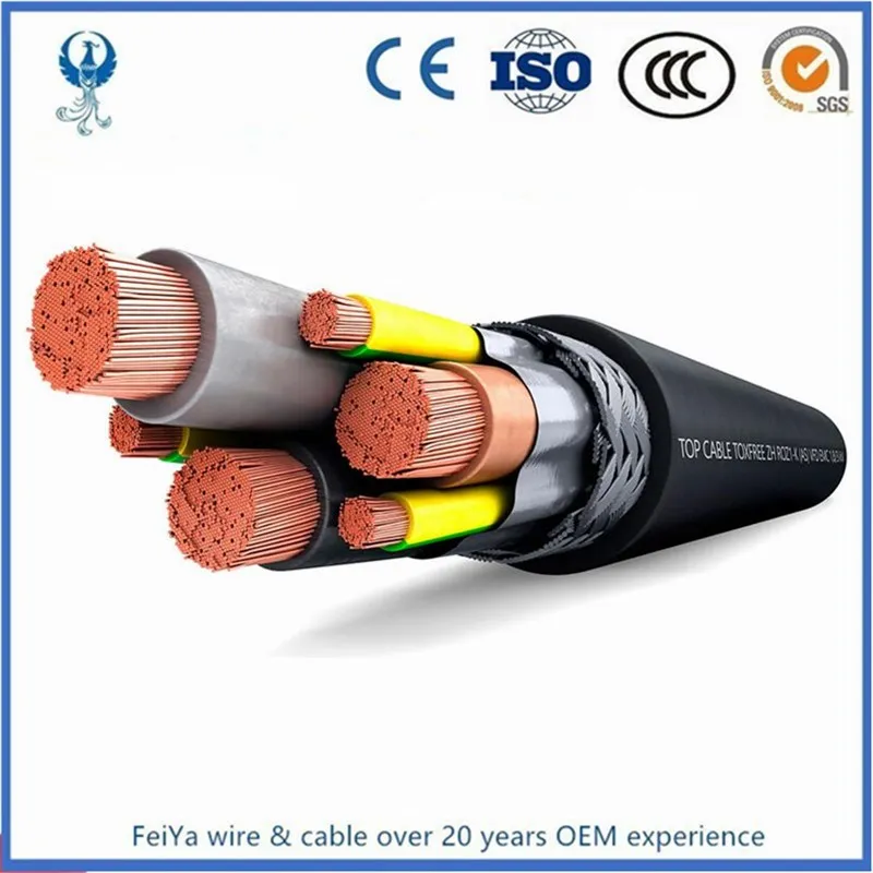 600V 3*120+3*16mm Flexible Rubber PVC Frequency Converter VFD Shield Power Electric Cable