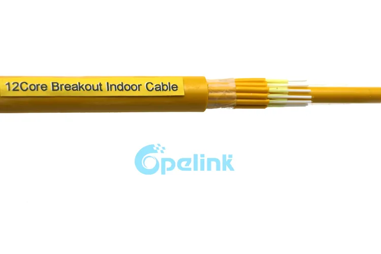 Breakout Optical Fiber Cable 2 4 8 10 24 48 Cores Singlemode Indoor Cabling Fiber Optic Cable, Gjbfjv Multi-Fiber Optical Cable