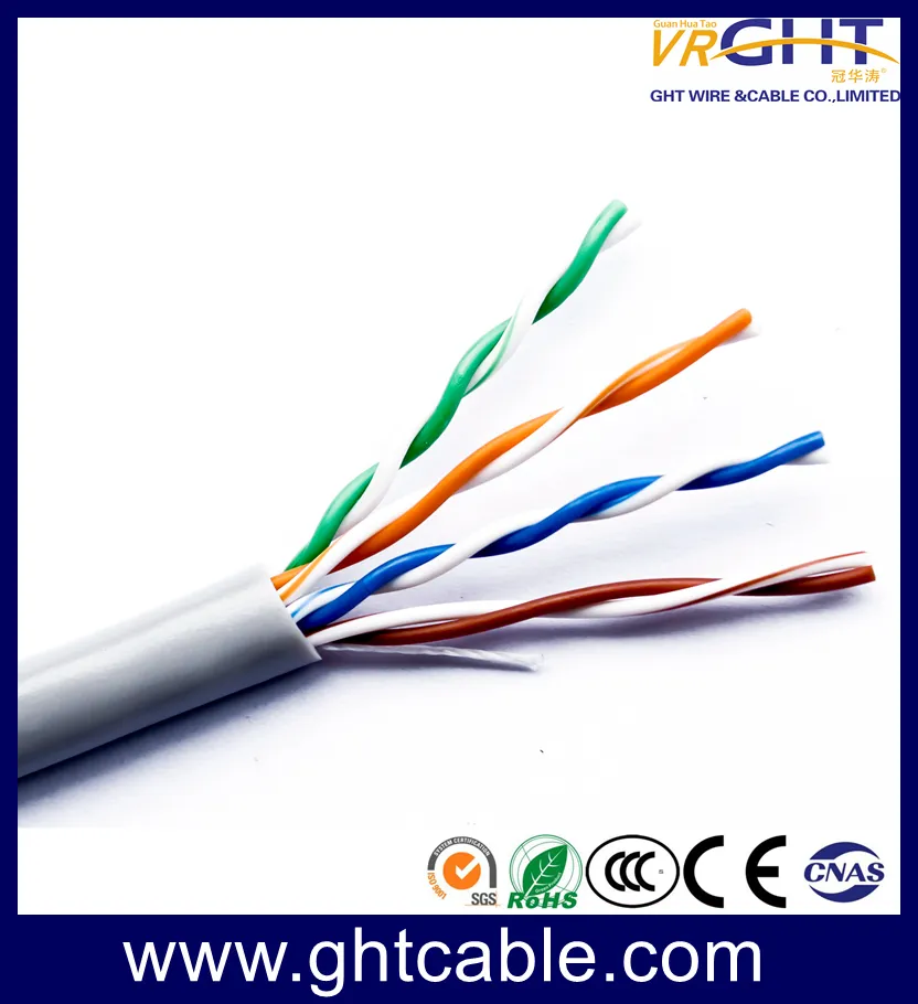 China Hot Sale 26AWG Bc Indoor UTP Cat5e LAN Cable