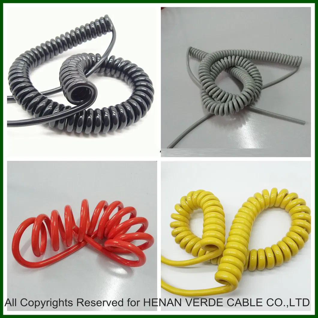 Customized AWG26 TPU Mechanical Keyboard Curly Spiral Coiled Cable