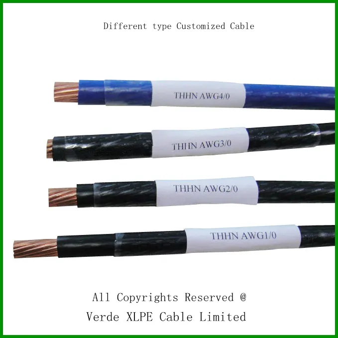 Different Size Thhn Cable AWG Style Thhn / Thwn Cable for Building