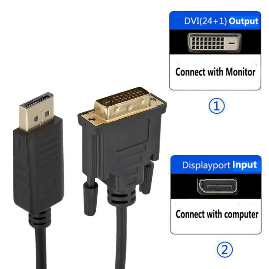 Displayprot to DVI Cable 1.8m