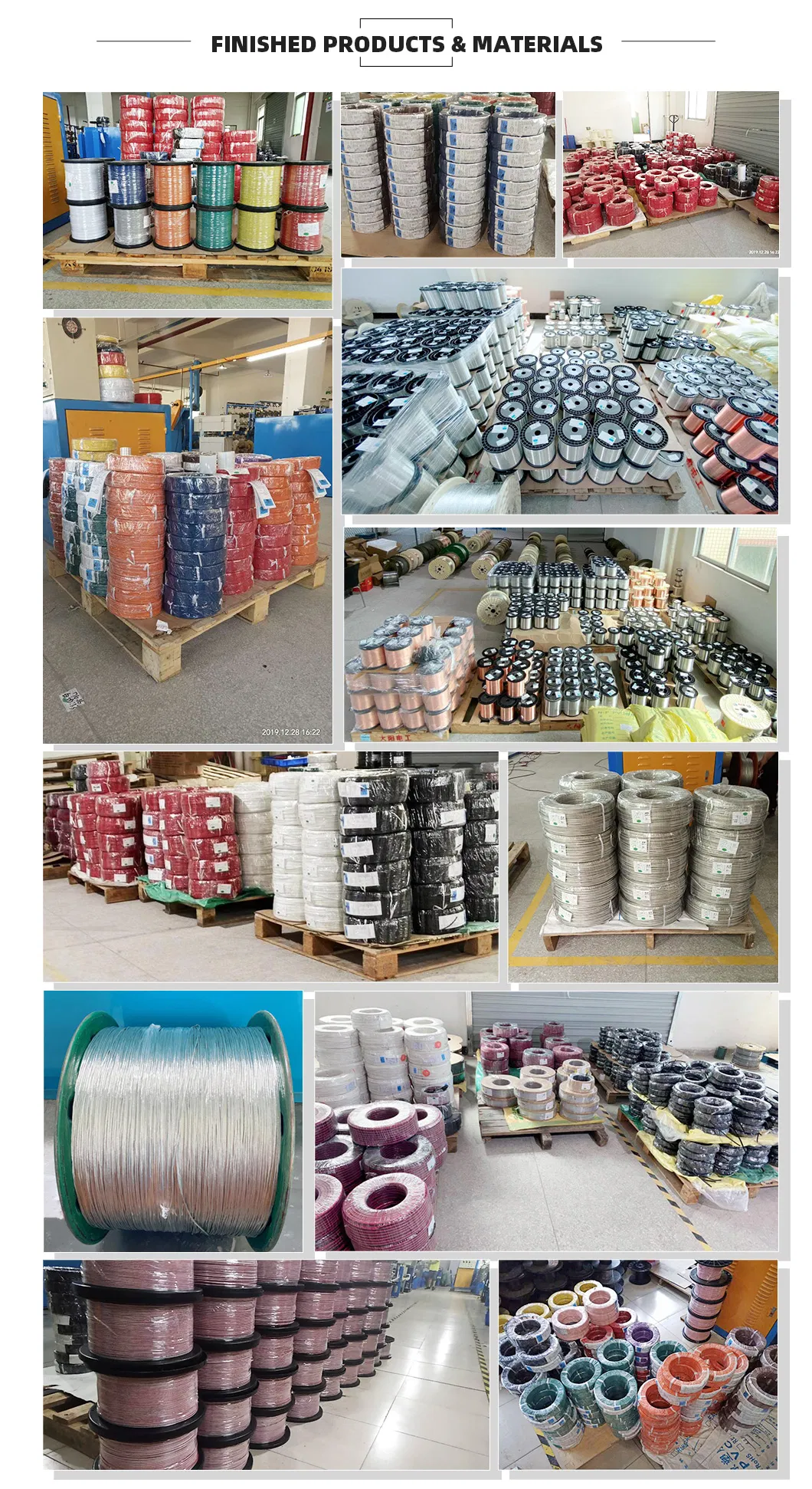 Electric Wire Cable Insulation Copper Winding Wire Hook-up & Lead Wire with UL1007/1015/1061