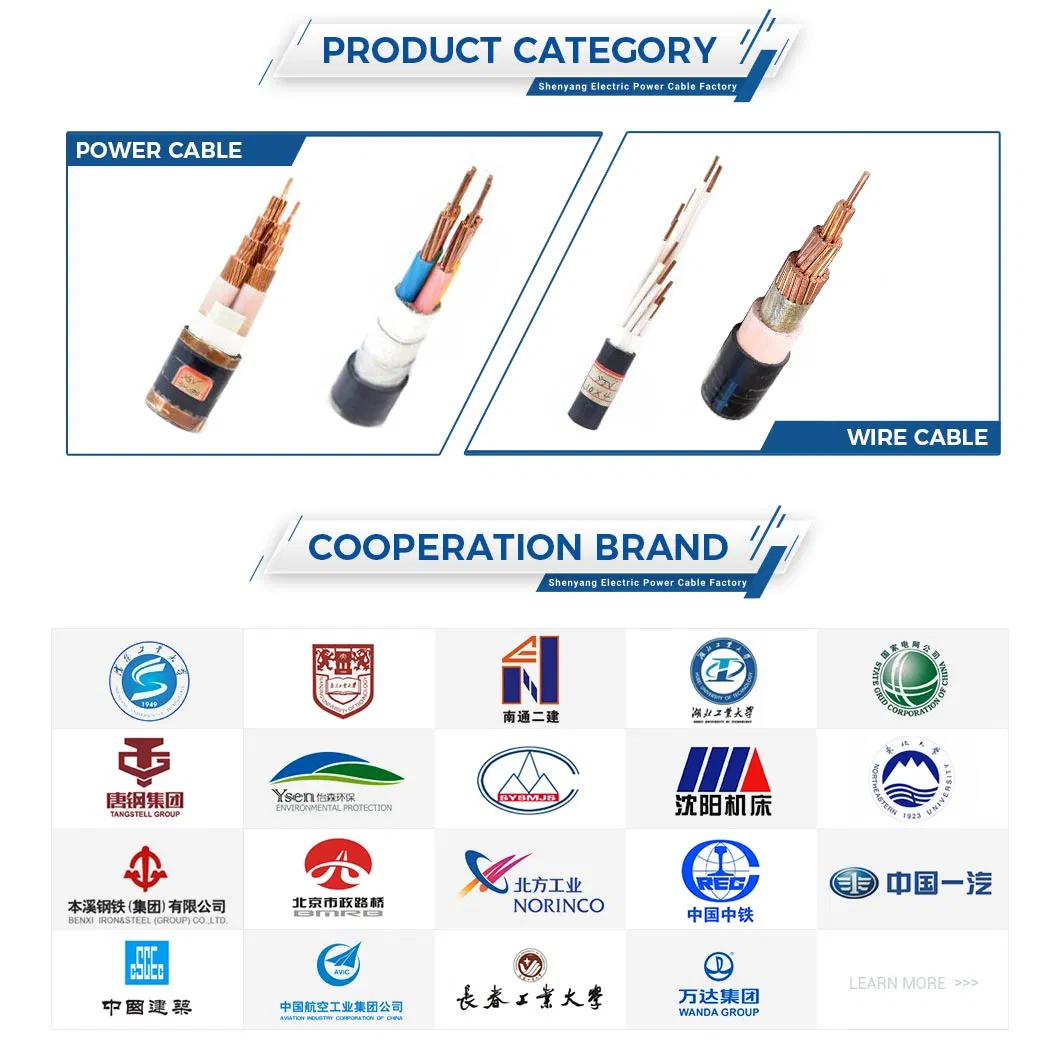 Factory Power Cable 35mm UL854 Copper Aluminum Standard Electric Wrie 2*6AWG 8.7/15kv PVC Power Cable