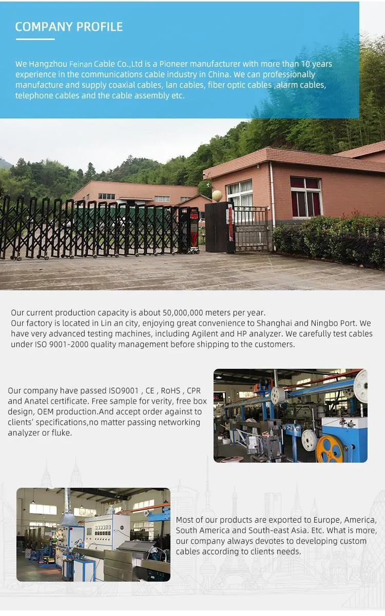 Fei Nan FTP CAT6 Cat 6 Outdoor Cable FTP CAT6 Network CAT6 Cable