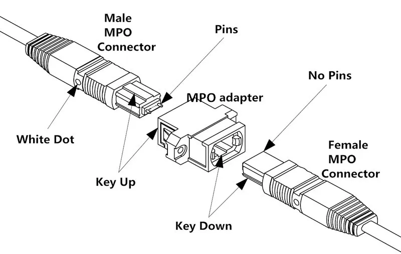 Fiber Optic Patch Cord MPO-LC MTP-LC Om4 12c 24c Trunk Cable