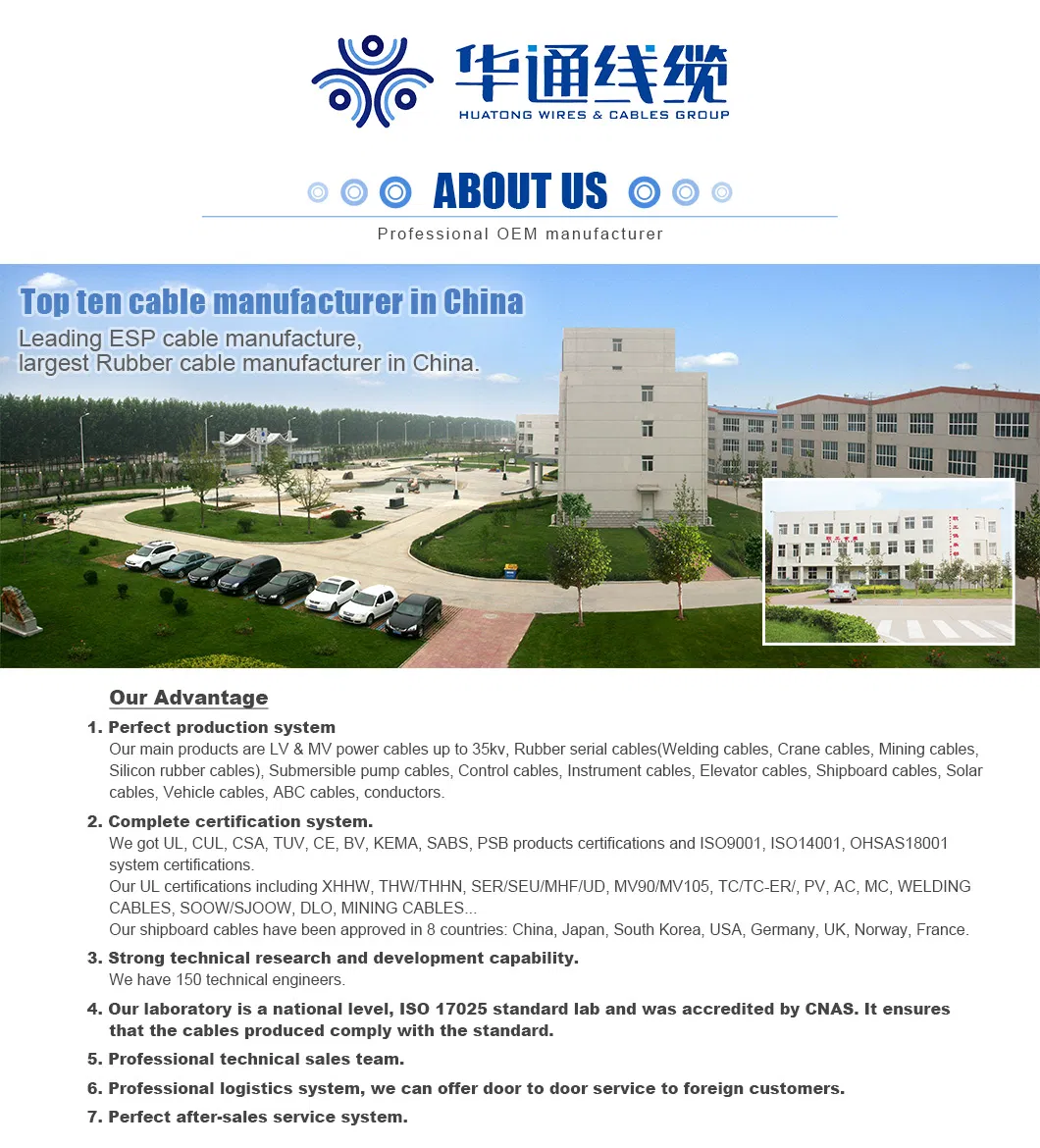 Flexible Rubber Cable Multicore Electrical Wire with High Quality Power Cable