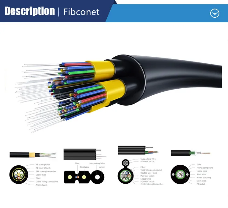 FTTH Outdoor G657A1 G657A2 Gjyxch GJYXFCH Drop Fiber Optic Cable