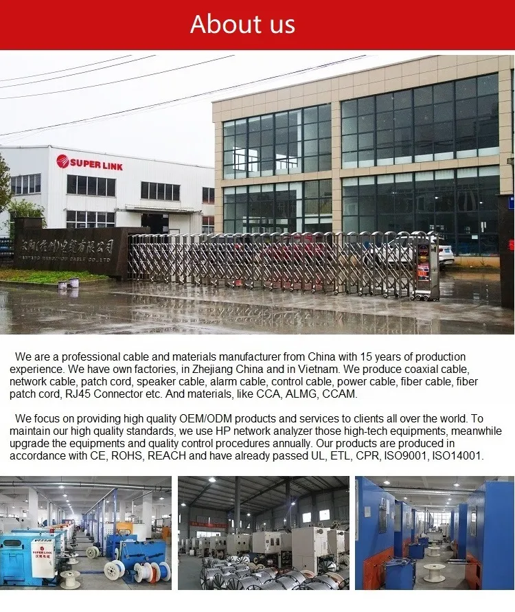 Hangzhou Supplier LAN Cable Factory Cat6e Futp CAT6 High Speed PVC