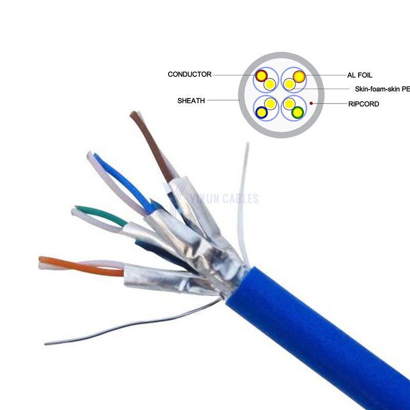 Low Price Fire Resistant 23AWG Solid Bc Conductor FTP CAT6A ETL/UL/Cmx/Cm/Cmr Approved