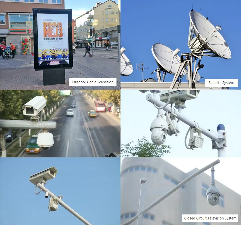 Morocco Algeria Market CCTV Monitoring Kx6/ Kx7 7*0.20 Pure Copper 2 DC Power Siamese Coaxial Cable with Power