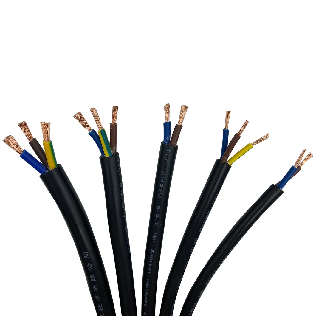 Multi Core Copper Conductor PVC Sheathed Power Cable Wire with UL Certification