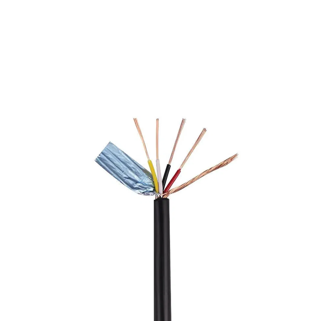 PVC Awm UL2725 5core Wire Black 4mm Data Cable Wire Aluminum USB Cable PVC Insulated Round Flexible Cable Control Electrical PVC Wire Cable