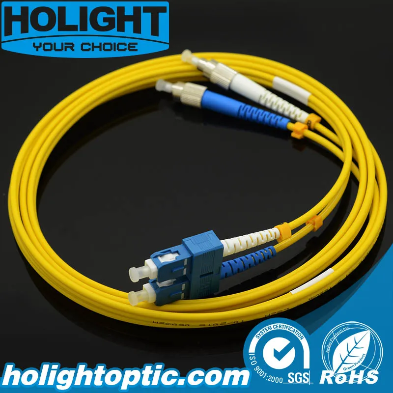 Sc to FC Duplex Single Mode 3.0mm Fiber Optic Patchcord