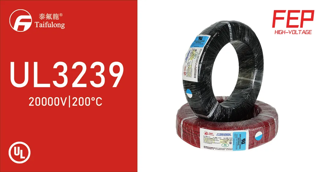 Taifulong FEP High-Voltage UL3239 24AWG 200° C 20kv-DC Tinned Copper Electric Wire Manufacturer Teflon Cable