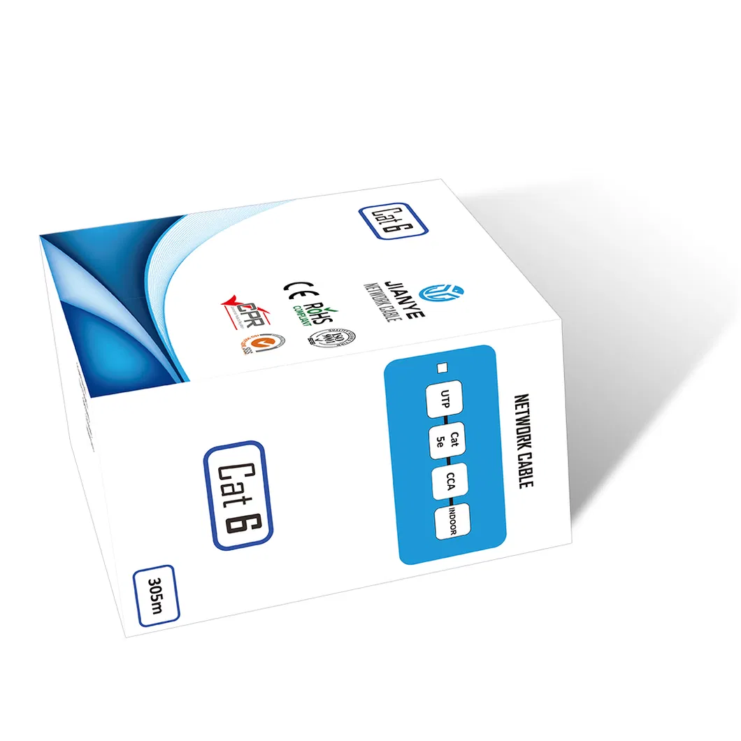 UTP Cable CAT6 305m Manufacture Price Cabo CAT6 High Quality Internet Cable Customizable LAN CAT6 CCA Cable