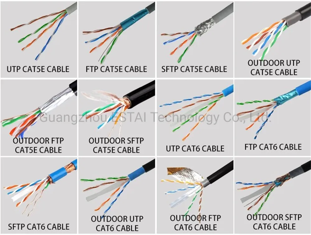 UTP CAT6 Indoor 4p Unshielded Twisted Pair 23AWG 24AWG 26AWG PVC/Cm/Cmr Network LAN Communication Cables 305m 1000FT